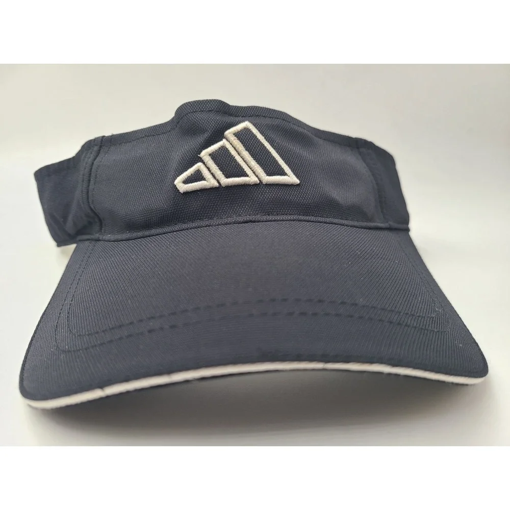 Vintage Adidas Sun Golf Visor Adjustable (Fits Small) Hat Cap Nylon Tennis Black